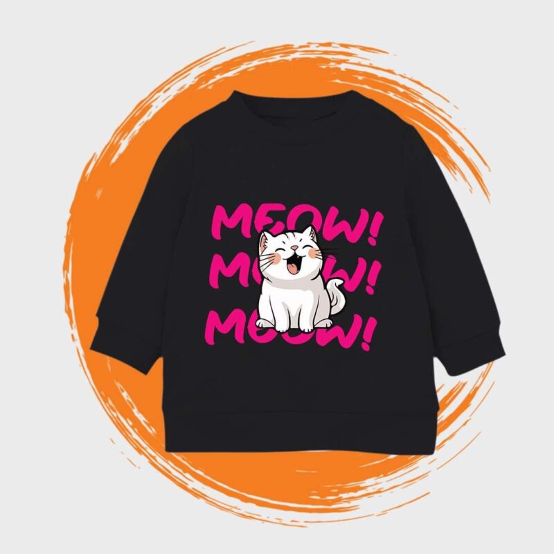 Meow cat Kids Unisex Sweatshirt