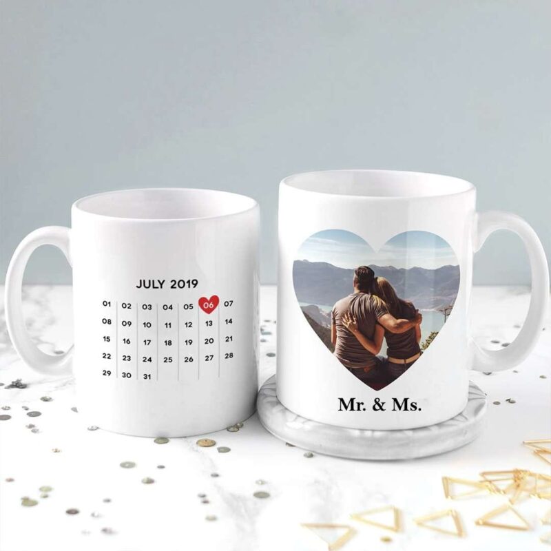 Custom Photo & Date Birthday Single Mug