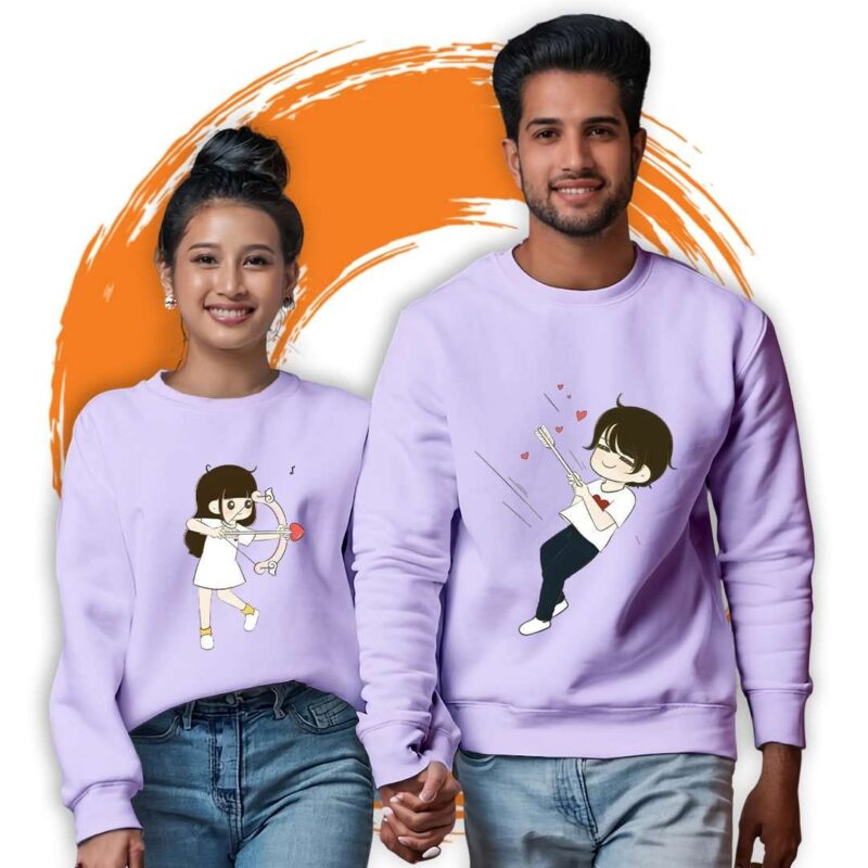 Cupid's Love Strike – Matching Couple Sweatshirts
