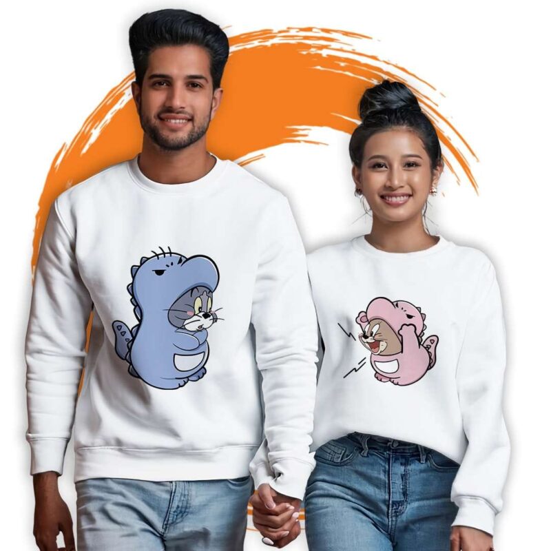 Tom and Jerry – Playful Couple Sweatshirts
