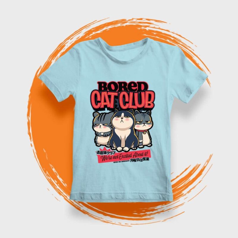 Bored Cat Club Unisex Kids Tshirt