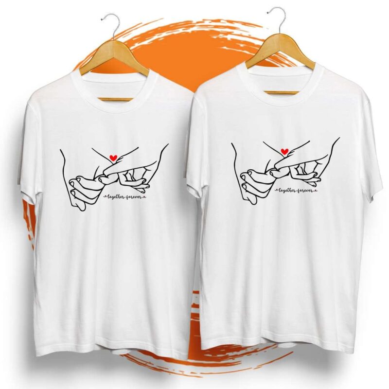 Together Forever Couple T-Shirts – Romantic Matching Love Design