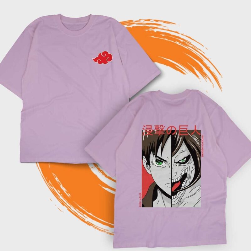 Eren Yeager Titan Split Oversized Tshirt Unisex  – Attack on Titan Inspired Tee