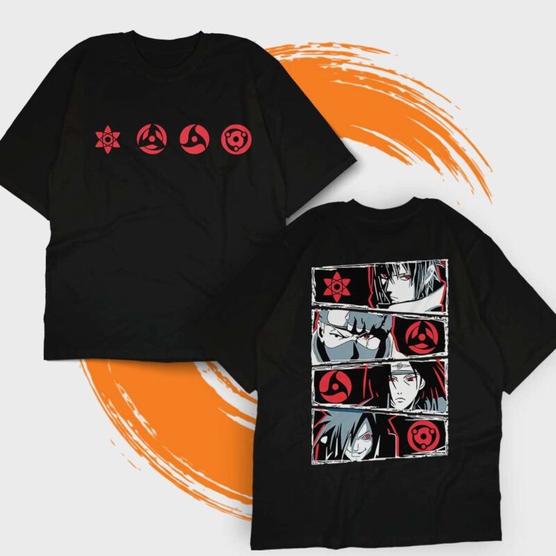 Sharingan Evolution Oversized Tshirt Unisex – Uchiha Clan Tribute