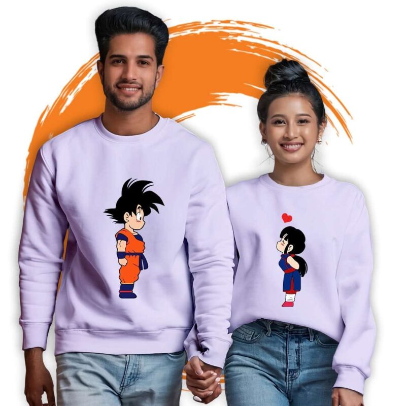 Kamehameha Love – Goku & Chi-Chi Couple Sweatshirts