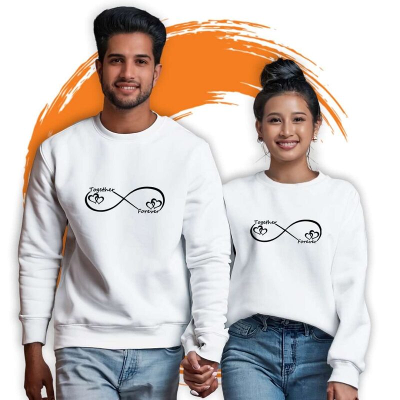 Together Forever With Butterfly – Matching Couple Sweatshirts