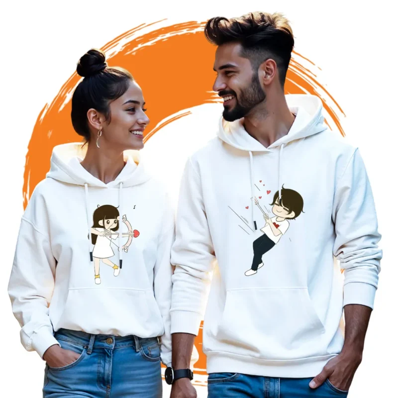 Cupid Love Matching Hoodies – Adorable Couple Hoodie Set
