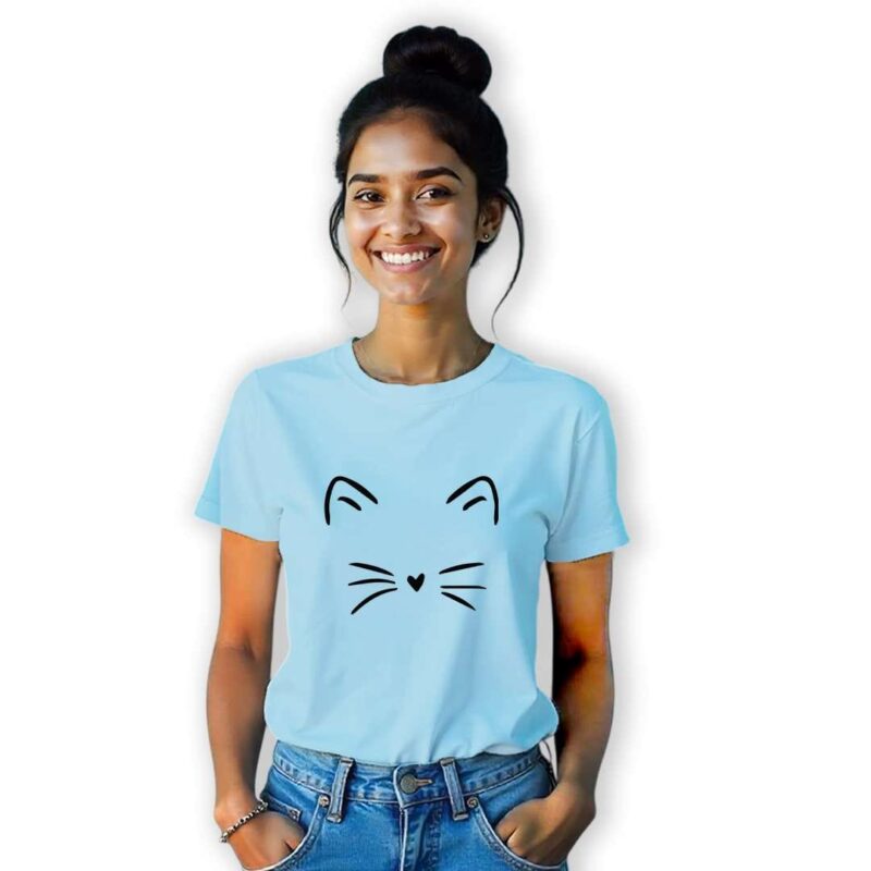 Cute Cat (Kitten) Face Women Tshirt