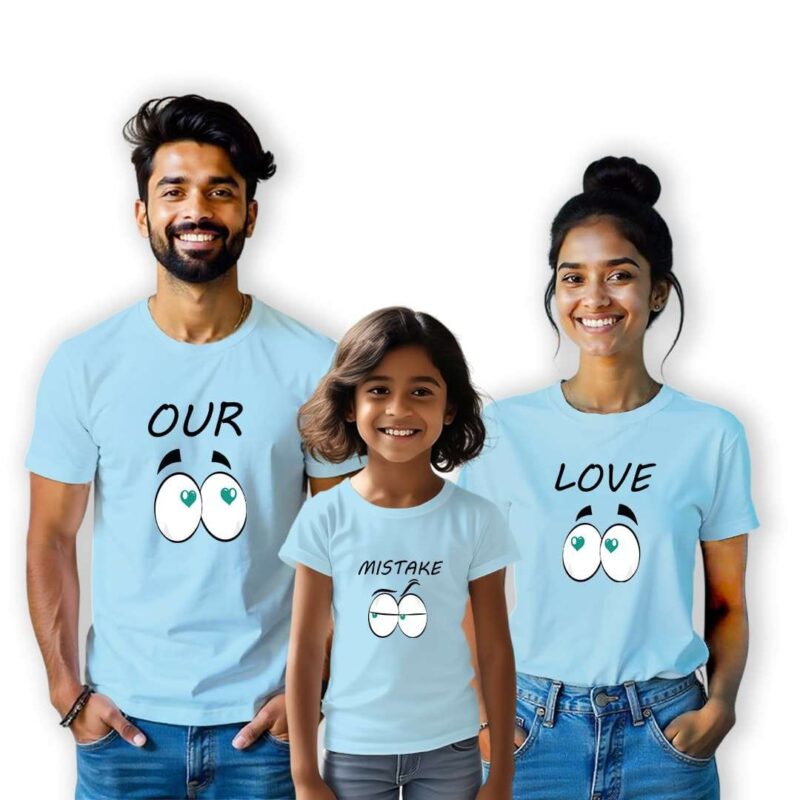 Our Love, Our Mistake – Funny Family Matching Unisex T-Shirts (Set of 3)