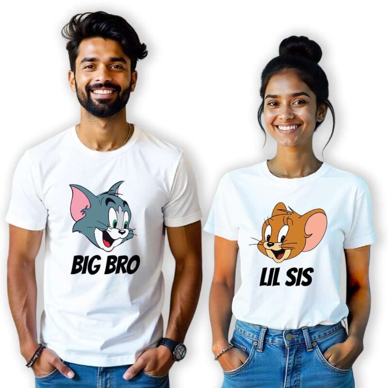 Big Bro & Lil Sis Tom & Jerry Sibling T-Shirt Set