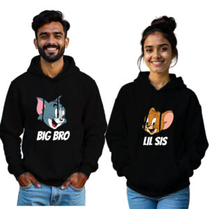 Big Bro & Lil Sis Tom & Jerry Sibling Hoodie Set