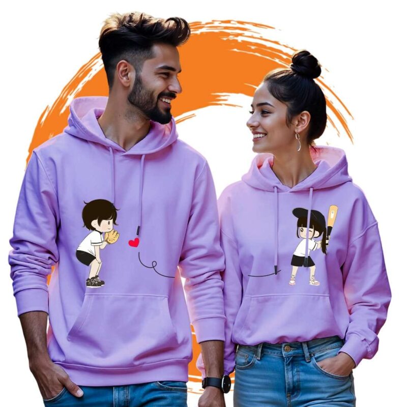 Kadhal Cricket Couple Hoodie