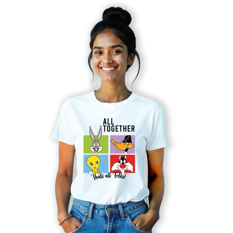 All Together - Printed Round Neck Unisex Tshirt