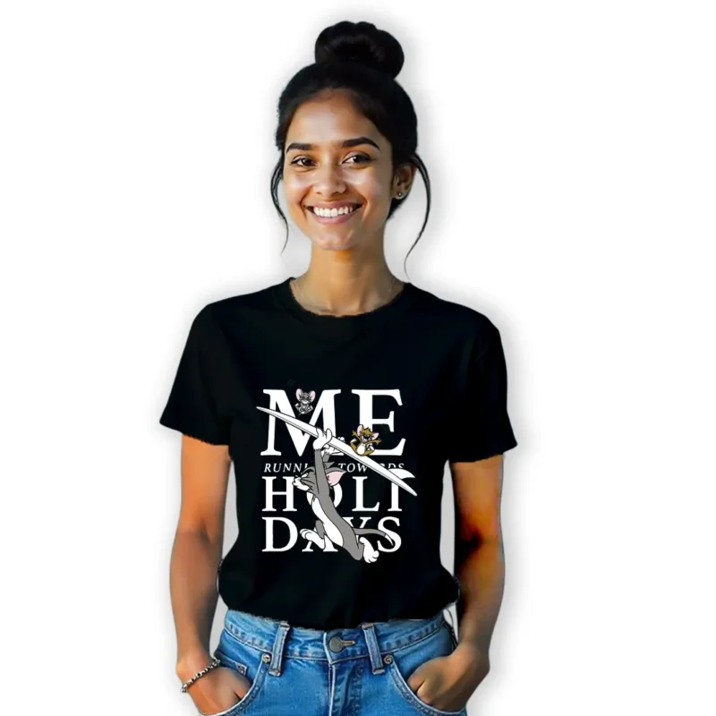 Tom and Jerry Cartoon Printed Unisex T-Shirt – Holiday Edition